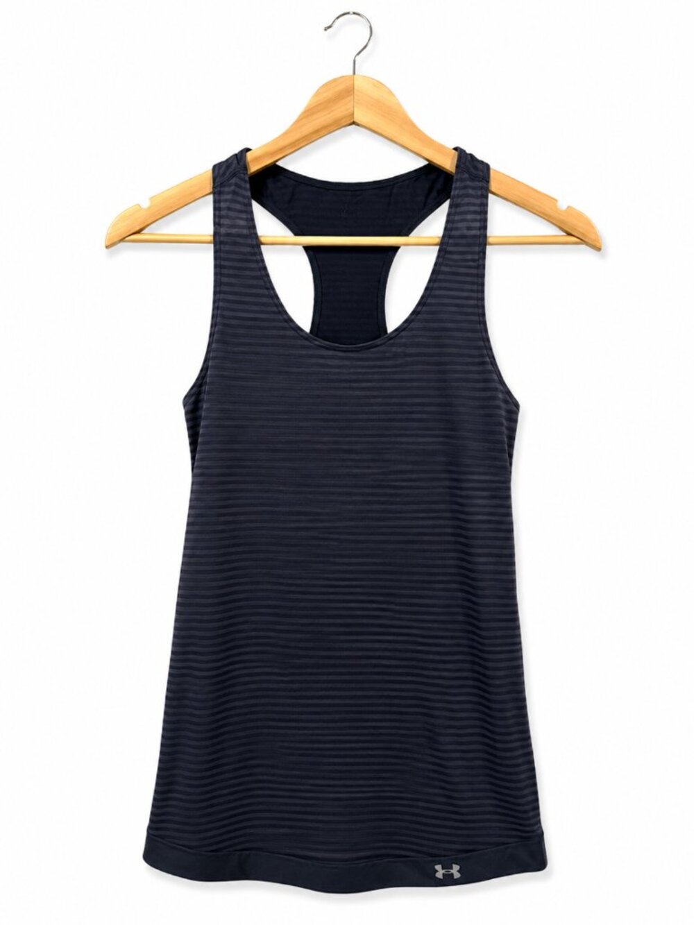 Under Armour Navy Striped Racerback Athletic Tank Top
